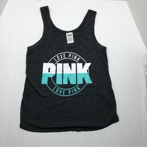 Victoria Secret PINK Charcoal Grey Tank Top Sz XS
